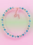 POOL PARTY crystal necklace alight blue,green,rose gold