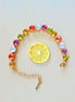 ZOE Austrian crystal tennis style bracelet multicolour,18k gold plated