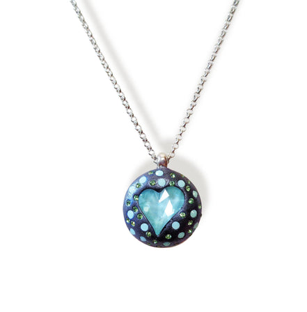 LULU,Crystal pendant necklace,mint green sweetheart