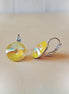Crystal rivoli drop earrings, sunshine delite,rhodium silver