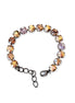 GOLD N BROWN crystal tennis bracelet gold aurum and brown