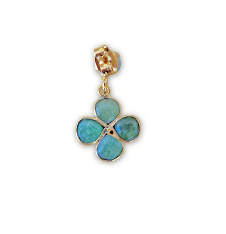 Aventurine and crystal, light green,floral drop earrings