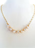 Crystal chain necklace crystal moonlight ,gold plated