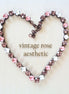 VINTAGE ROSE AESTHETIC Austrian crystal  tennis necklace, vintage rose and white