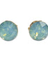 Crystal  stud earrings pacific opal,gold plated