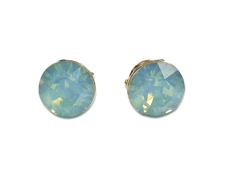 Crystal  stud earrings pacific opal,gold plated