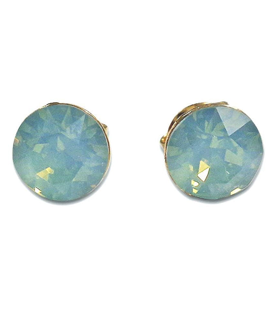 Crystal  stud earrings pacific opal,gold plated