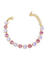 Mädchenarmband mit Swarovski-Kristallen, pastellrosa, vergoldet