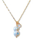 Baroque freshwater pearl pendant , gold stainless steel