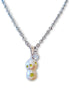 Baroque fresh water pearl pendant necklace,stainless steel