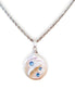 Halskette mit unregelmäßigem Süßwasserperlen-AA-Anhänger und Swarovski-Aquamarin-Strasssteinen