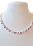Crystal  chain necklace purple tones