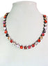 ORANGE FLIRT Austrian crystal choker necklace crystal multicolour ,antique brass