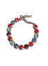 THE PERFECT PALETTE crystal tennis bracelet multicolour,antique silver